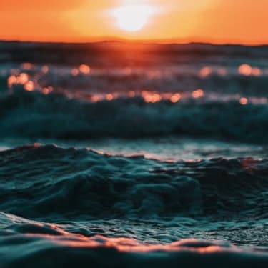 Large ocean wave in motion